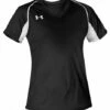 Under Armour Girls' Next V-Neck Custom Softball Jersey Dark Green/White