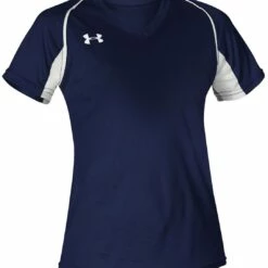 Under Armour Girls' Next V-Neck Custom Softball Jersey Dark Green/White -Deals Baseball Store 1 usj6v0g navywhite mainProductImage FullSize