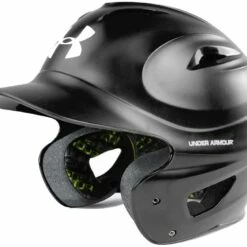 Under Armour Satin Matte Solid Color Youth Batting Helmet Royal -Deals Baseball Store 1016 uabh110mm black mainProductImage FullSize
