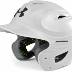 Under Armour Satin Matte Solid Color Youth Batting Helmet Royal -Deals Baseball Store 1016 uabh110mm white mainProductImage FullSize