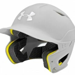 Under Armour Converge Solid Color Matte Youth Batting Helmet - SCUFFED White