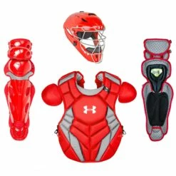 Under Armour Pro Series 4 NOCSAE Certified Adult Catcher's Set - Ages 16+ Graphite -Deals Baseball Store 1016 uackcc4ap scarlet mainProductImage FullSize