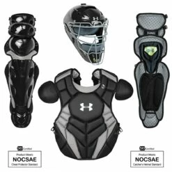 Under Armour Pro Series 4 NOCSAE Certified Youth Catcher's Set - Ages 9-12 Navy -Deals Baseball Store 1016 uackcc4jrp black mainProductImage FullSize