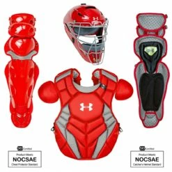 Under Armour Pro Series 4 NOCSAE Certified Youth Catcher's Set - Ages 9-12 Navy -Deals Baseball Store 1016 uackcc4jrp scarlet mainProductImage FullSize