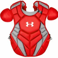 Under Armour Pro Series 4 NOCSAE Certified 16.5" Adult Catcher's Chest Protector Navy -Deals Baseball Store 1016 uacpcc4apro scarlet mainProductImage FullSize