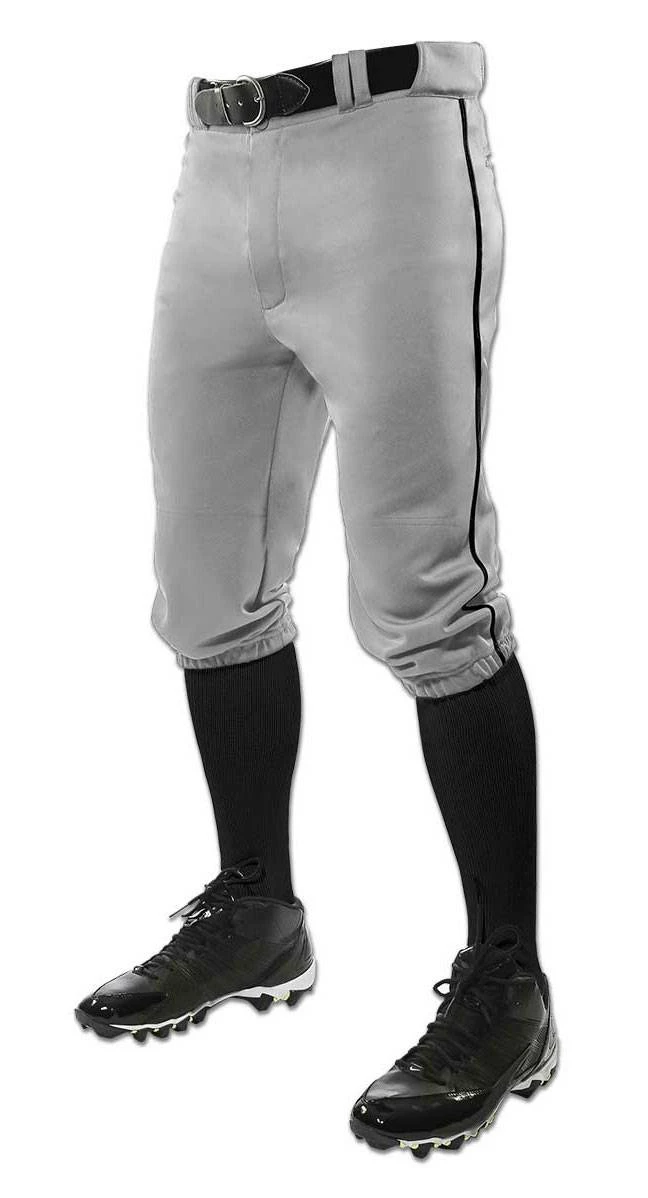 Champro Triple Crown Piped Knicker Men's Baseball Pants Gray/Scarlet 2 Champro Triple Crown Piped Knicker Men's Baseball Pants Gray/Scarlet - Image 2