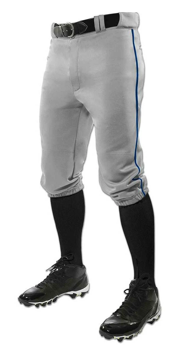 Champro Triple Crown Piped Knicker Men's Baseball Pants Gray/Scarlet 3 Champro Triple Crown Piped Knicker Men's Baseball Pants Gray/Scarlet - Image 3
