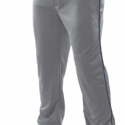Champro Triple Crown Open Bottom Piped Men's Baseball Pants Gray/Navy 10 Champro Triple Crown Open Bottom Piped Men's Baseball Pants Gray/Navy -Deals Baseball Store 1213 bp91ua graynavy mainProductImage FullSize
