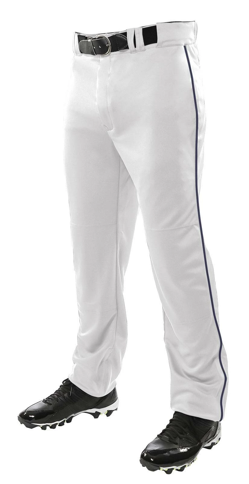 Champro Triple Crown Open Bottom Piped Men's Baseball Pants Gray/Navy 5 Champro Triple Crown Open Bottom Piped Men's Baseball Pants Gray/Navy - Image 5