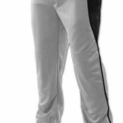 Champro Adult/Youth Triple Crown Open Bottom 2 Baseball Pants Grey/Scarlet -Deals Baseball Store 1213 bp92u greyblack mainProductImage FullSize