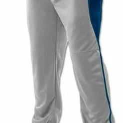 Champro Adult/Youth Triple Crown Open Bottom 2 Baseball Pants Grey/Scarlet -Deals Baseball Store 1213 bp92u greynavy mainProductImage FullSize