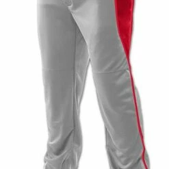 Champro Adult/Youth Triple Crown Open Bottom 2 Baseball Pants Grey/Scarlet -Deals Baseball Store 1213 bp92u greyscarlet mainProductImage FullSize