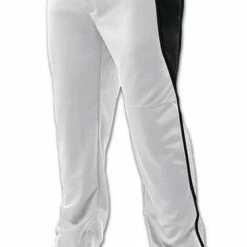 Champro Adult/Youth Triple Crown Open Bottom 2 Baseball Pants Grey/Scarlet -Deals Baseball Store 1213 bp92u whiteblack mainProductImage FullSize
