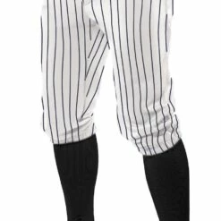 Champro Triple Crown Pinstripe Knicker Men's Baseball Pants White/Navy -Deals Baseball Store 1213 bppinka whitenavy mainProductImage FullSize