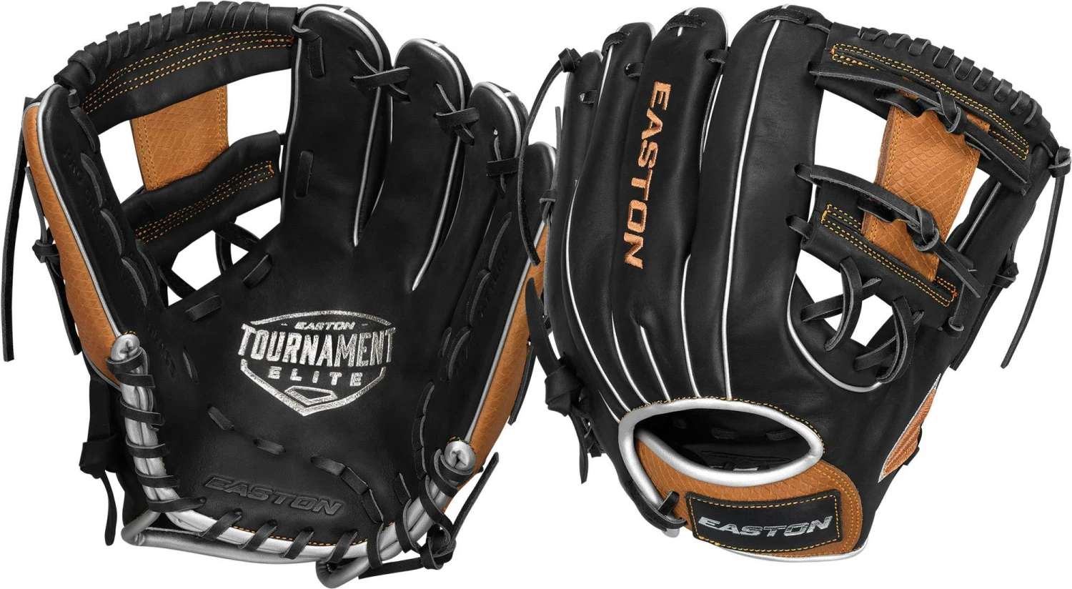 Easton Tournament Elite TE115 11.5" Youth Baseball Glove - Right Hand Throw Black/Camel 4 Easton Tournament Elite TE115 11.5" Youth Baseball Glove - Right Hand Throw Black/Camel - Image 4