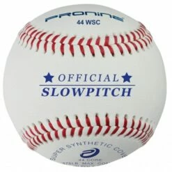 Pro Nine 12" 44 COR Synthetic Slowpitch Softballs - Dozen White