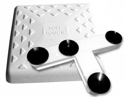 15" Indoor Soft Touch Progressive Release Baseball Bases with Floor Mounting System - Set of 3 1 15" Indoor Soft Touch Progressive Release Baseball Bases with Floor Mounting System - Set of 3