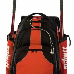 Schutt Large Plus Travel Team Baseball Bat Pack Black/Maroon -Deals Baseball Store 251 128428 blackorange mainProductImage FullSize