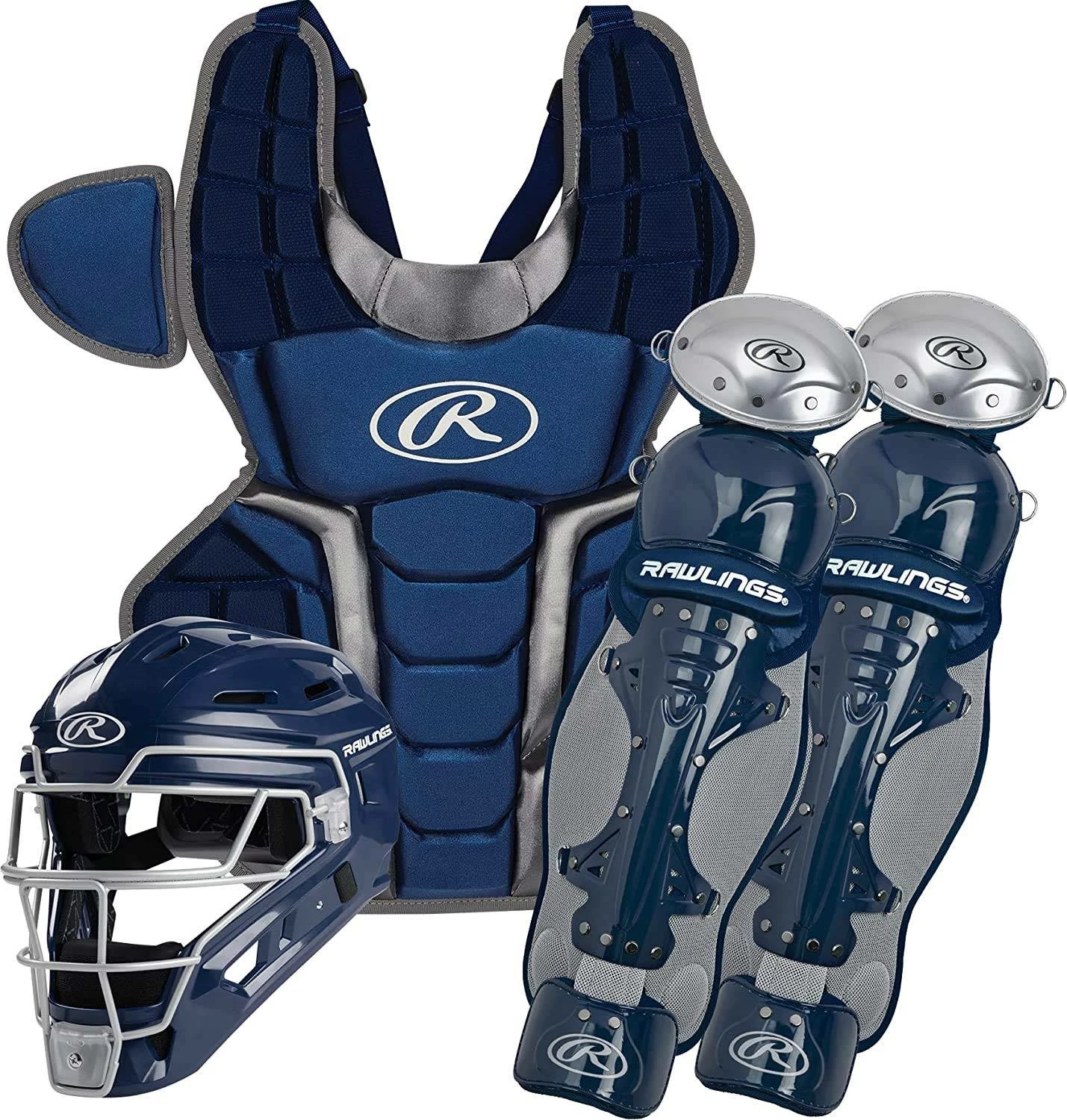 Rawlings Renegade 2.0 Intermediate Catcher's Set - Ages 12-15 Navy/Silver 5 Rawlings Renegade 2.0 Intermediate Catcher's Set - Ages 12-15 Navy/Silver - Image 5