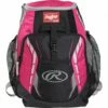 Rawlings Baseball Youth Player's Backpack Neon Pink