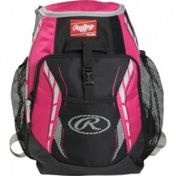 Rawlings Baseball Youth Player's Backpack Neon Pink