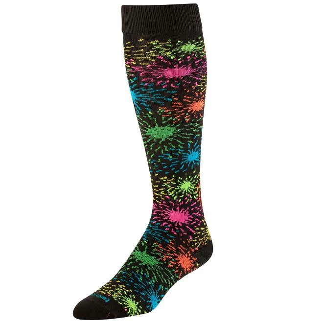 Twin City Krazisox Fireworks Over-Calf Socks Black 2 Twin City Krazisox Fireworks Over-Calf Socks Black - Image 2