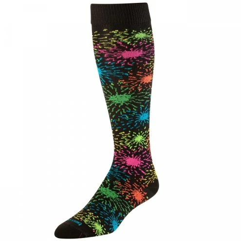 Twin City Krazisox Fireworks Over-Calf Socks Black 1 Twin City Krazisox Fireworks Over-Calf Socks Black