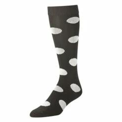 Twin City Krazisox Polkadot Socks Black/White -Deals Baseball Store 411 lppd blackwhite m mainProductImage FullSize