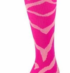 Twin City Krazisox Zebra Over-Calf Tech Socks Hot Pink/Pink -Deals Baseball Store 411 lpz61 hotpinkpink m mainProductImage FullSize