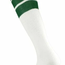 Twin City 16" 3-Stripe Athletic Tube Socks - Size Small Black Stripes -Deals Baseball Store 411 tcspy darkgreenstripes mainProductImage FullSize