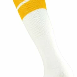 Twin City 16" 3-Stripe Athletic Tube Socks - Size Small Black Stripes -Deals Baseball Store 411 tcspy goldstripes mainProductImage FullSize