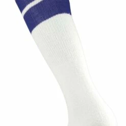 Twin City 16" 3-Stripe Athletic Tube Socks - Size Small Black Stripes -Deals Baseball Store 411 tcspy navystripes mainProductImage FullSize