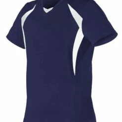 Alleson Women's/Girls' Short Sleeve Custom Fastpitch Softball Jersey Black/White -Deals Baseball Store 429 552j navywhite mainProductImage FullSize