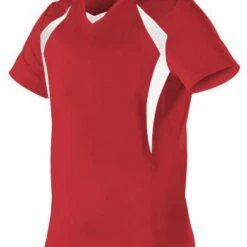 Alleson Women's/Girls' Short Sleeve Custom Fastpitch Softball Jersey Black/White -Deals Baseball Store 429 552j scarletwhite mainProductImage FullSize