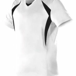 Alleson Women's/Girls' Short Sleeve Custom Fastpitch Softball Jersey Black/White -Deals Baseball Store 429 552j whiteblack mainProductImage FullSize