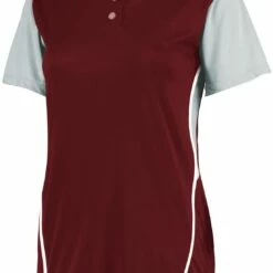 Russell Athletic Women's Performance Two-Button Color Block Custom Softball Jersey Burnt Orange/Baseball Grey -Deals Baseball Store 43 7r6x2x c cardinalbaseballgrey mainProductImage FullSize