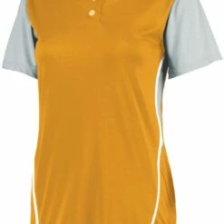 Russell Athletic Women's Performance Two-Button Color Block Custom Softball Jersey Burnt Orange/Baseball Grey -Deals Baseball Store 43 7r6x2x c goldbaseballgrey mainProductImage FullSize