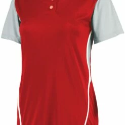 Russell Athletic Women's Performance Two-Button Color Block Custom Softball Jersey Burnt Orange/Baseball Grey -Deals Baseball Store 43 7r6x2x c trueredbaseballgrey mainProductImage FullSize