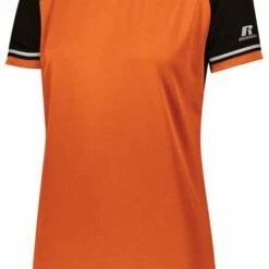 Russell Athletic Women's Classic V-Neck Softball Jersey White/Royal -Deals Baseball Store 43 r01x3x c burntorangeblack mainProductImage FullSize