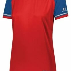 Russell Athletic Women's Classic V-Neck Softball Jersey White/Royal -Deals Baseball Store 43 r01x3x c redroyal mainProductImage FullSize