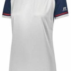 Russell Athletic Women's Classic V-Neck Softball Jersey White/Royal -Deals Baseball Store 43 r01x3x c whitenavy mainProductImage FullSize