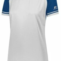 Russell Athletic Women's Classic V-Neck Softball Jersey White/Royal -Deals Baseball Store 43 r01x3x c whiteroyal mainProductImage FullSize
