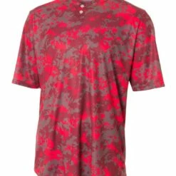 A4 Camo Youth/Adult Henley Baseball Jersey Red Digital Camo -Deals Baseball Store 488 n3263 reddigitalcamo mainProductImage FullSize