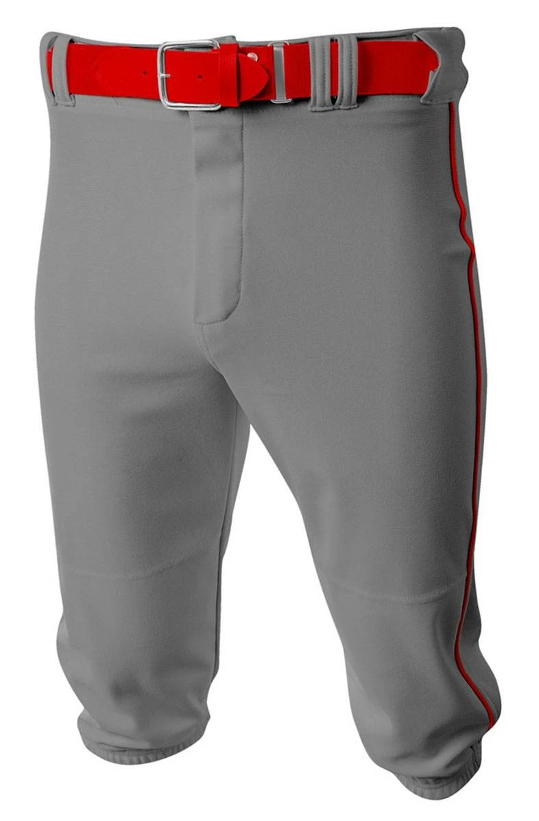 A4 The Knick Knicker Youth/Adult Baseball Pants Gray/Cardinal 11 A4 The Knick Knicker Youth/Adult Baseball Pants Gray/Cardinal - Image 11