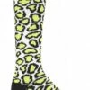 Red Lion Leopard Print Adult Socks - Sock Size 9-11 Orange