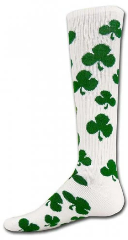 Red Lion Shamrock Adult Socks - Sock Size 9-11 White/Kelly 1 Red Lion Shamrock Adult Socks - Sock Size 9-11 White/Kelly