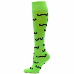 Red Lion Mustache Over the Calf Socks Turquoise 15 Red Lion Mustache Over the Calf Socks Turquoise -Deals Baseball Store 689 mustachecalf florescentgreen m mainProductImage FullSize