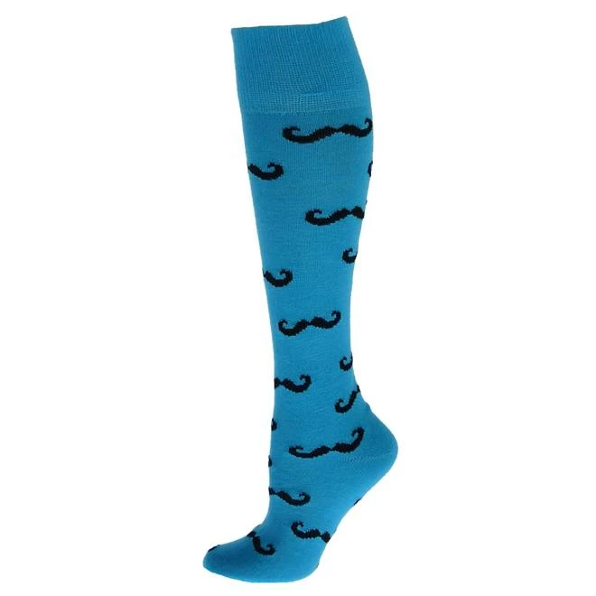 Red Lion Mustache Over the Calf Socks Turquoise 12 Red Lion Mustache Over the Calf Socks Turquoise - Image 12