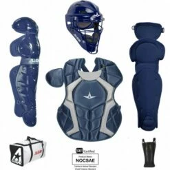 All Star Players Series NOCSAE Certified Youth Catcher's Gear Set - Ages 12-16 Navy