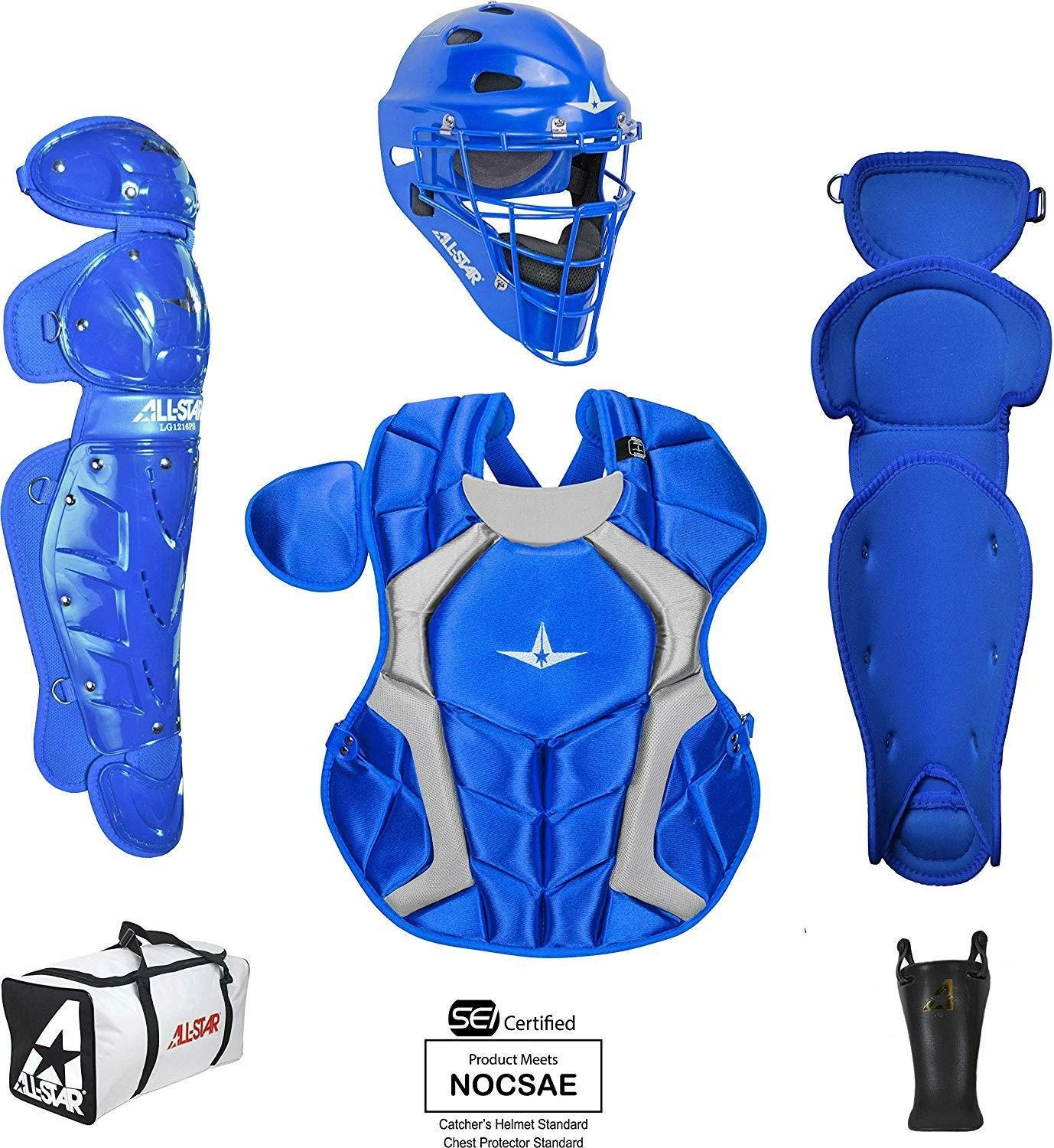 All Star Players Series NOCSAE Certified Youth Catcher's Gear Set - Ages 12-16 - SCUFFED Royal 2 All Star Players Series NOCSAE Certified Youth Catcher's Gear Set - Ages 12-16 - SCUFFED Royal - Image 2